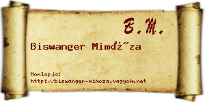 Biswanger Mimóza névjegykártya